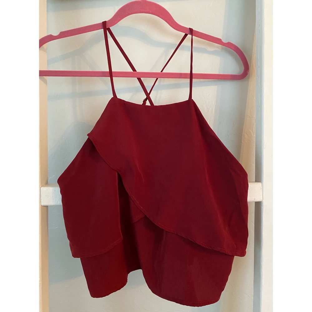 Crimson/maroon blouse